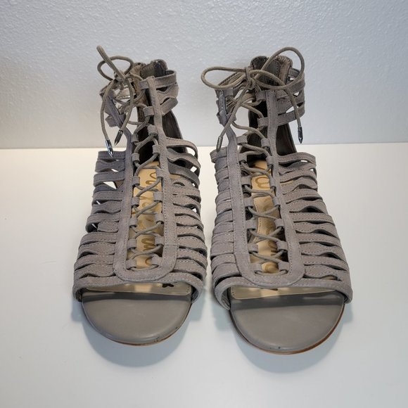 Sam Edelman Womens 9 Daleece Beige Suede Strappy Gladiator Sandals EUR 39 - Picture 10 of 11